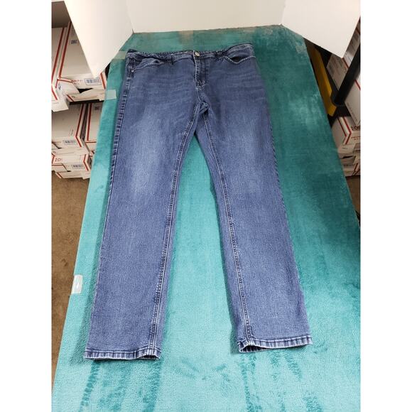 Smoke & Ash Jeans Size 38x32 Mens Blue Pants Stretch Denim Byron Straight - Picture 1 of 12